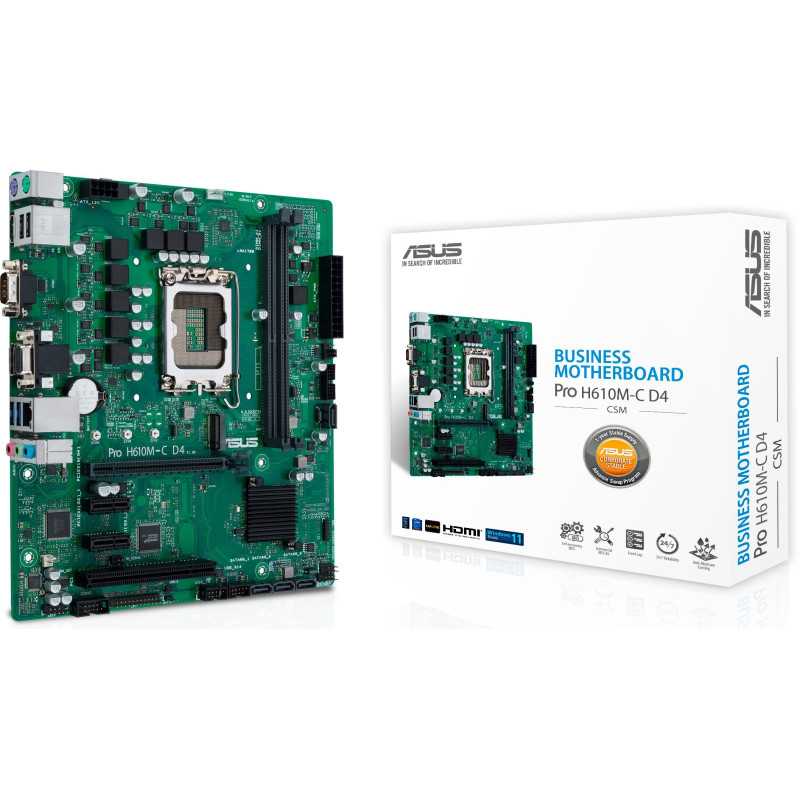 Материнська плата ASUS PRO H610M-C D4-CSM (90MB1A30-M0EAYC)