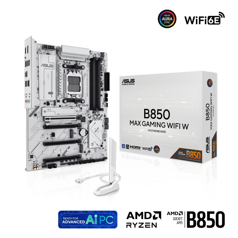 Материнська плата Asus B850 MAX Gaming WiFi W