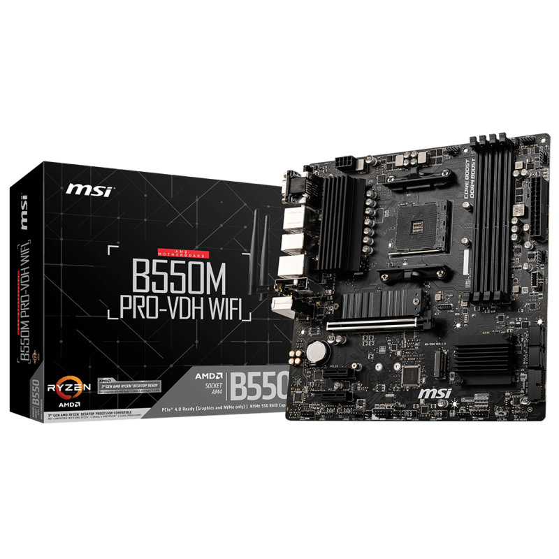 Материнська плата MSI B550M PRO-VDH WIFI