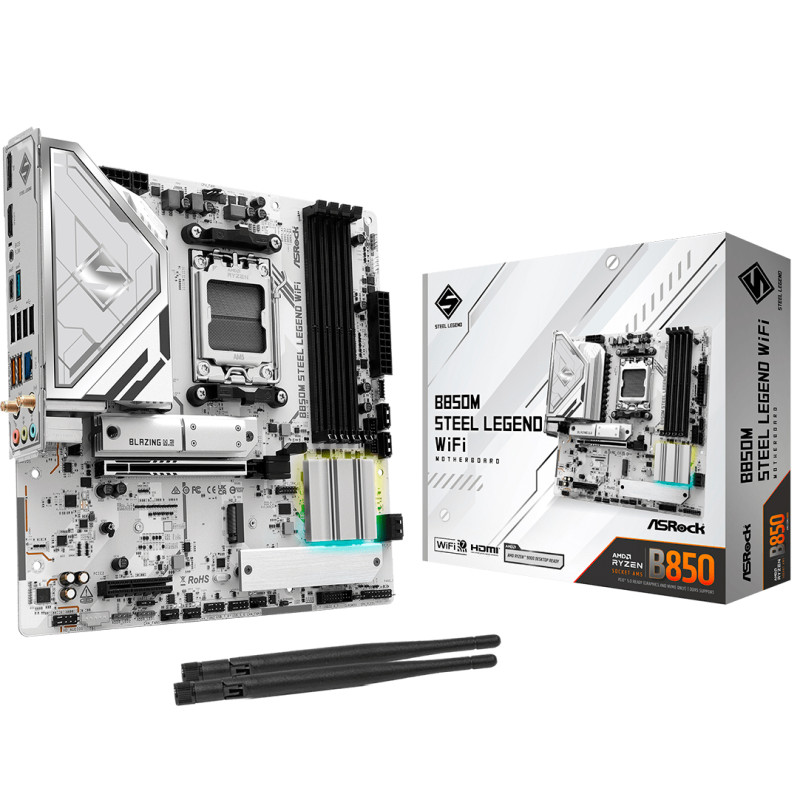 ASROCK B850M Сталева легенда Wi -Fi Maternal.