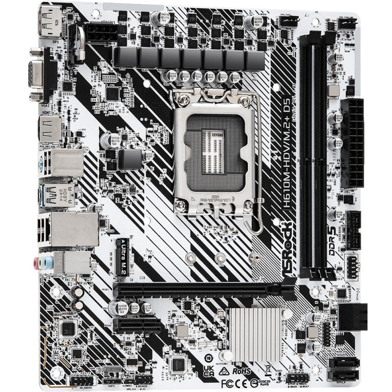 Материнська плата ASRock H610M-HDV/M.2+ D5