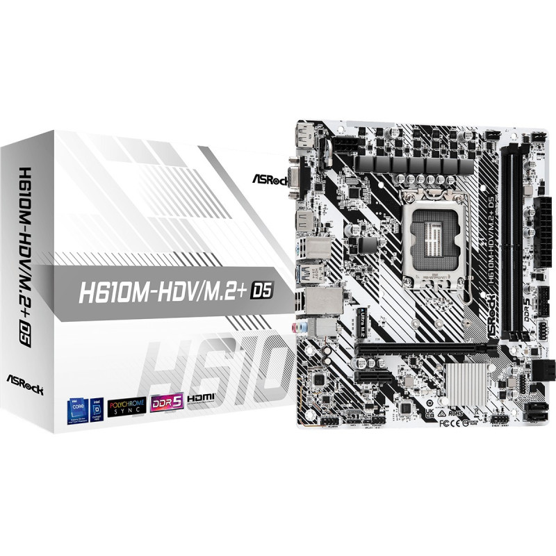 Материнська плата ASRock H610M-HDV/M.2+ D5