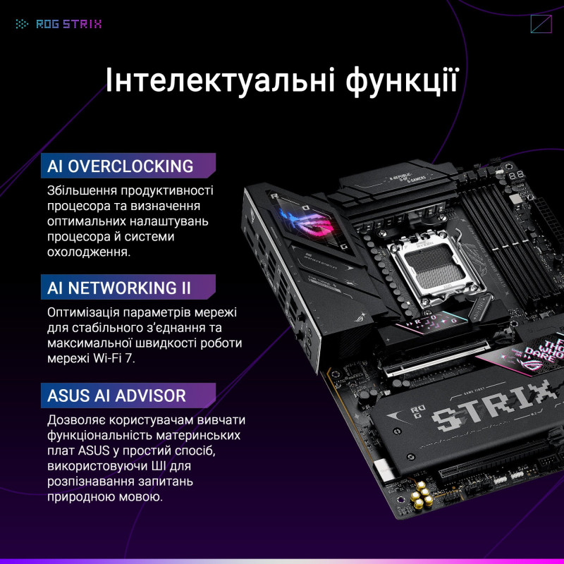 Asus Rog Strix B850 Ігровий Wi -Fi Maternal.