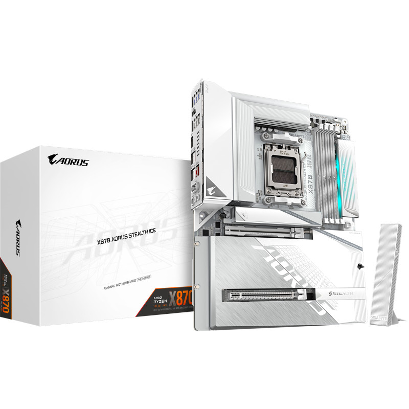 Материнська плата GIGABYTE X870 AORUS STEALTH ICE