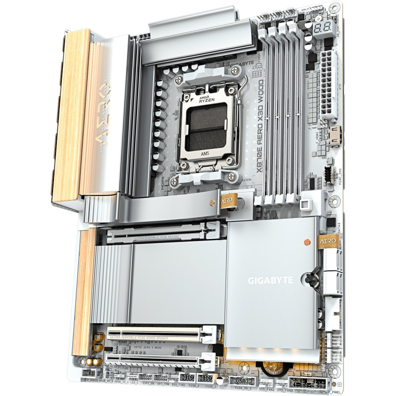 Mатеринська плата GIGABYTE X870E AERO X3D WOOD