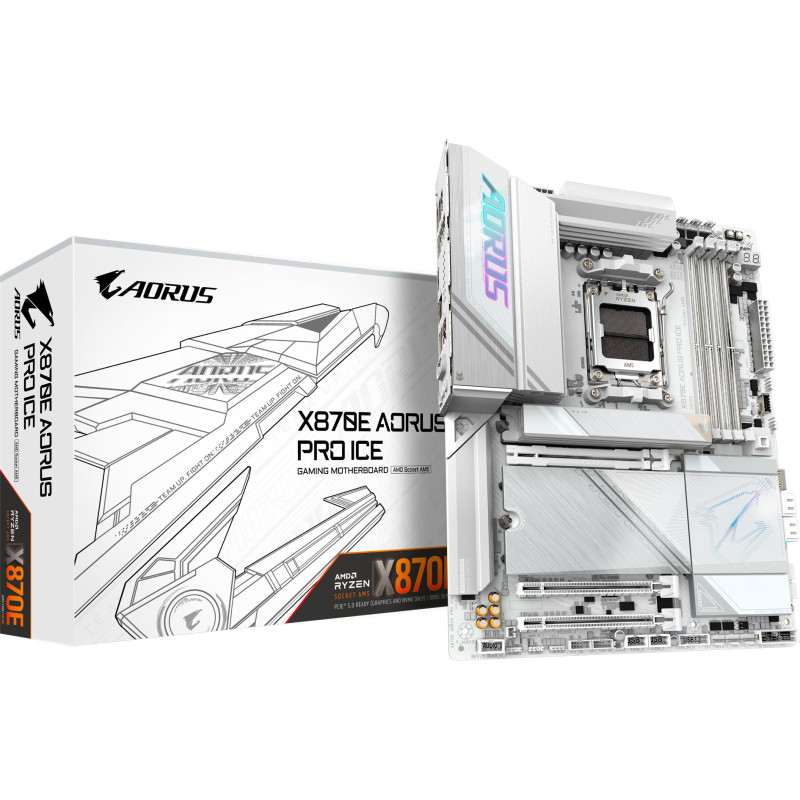 Материнська плата GIGABYTE X870E AORUS PRO ICE