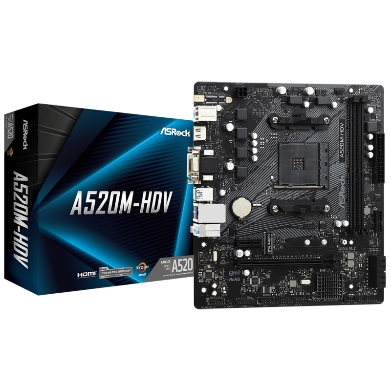 Материнська плата ASRock A520M-HDV
