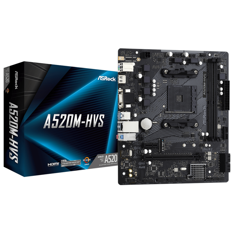 Материнська плата ASRock A520M-HVS