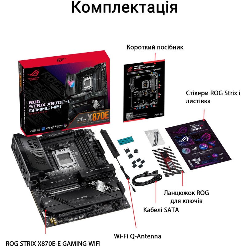 Материнська плата ASUS ROG STRIX X870E-E GAMING WIFI