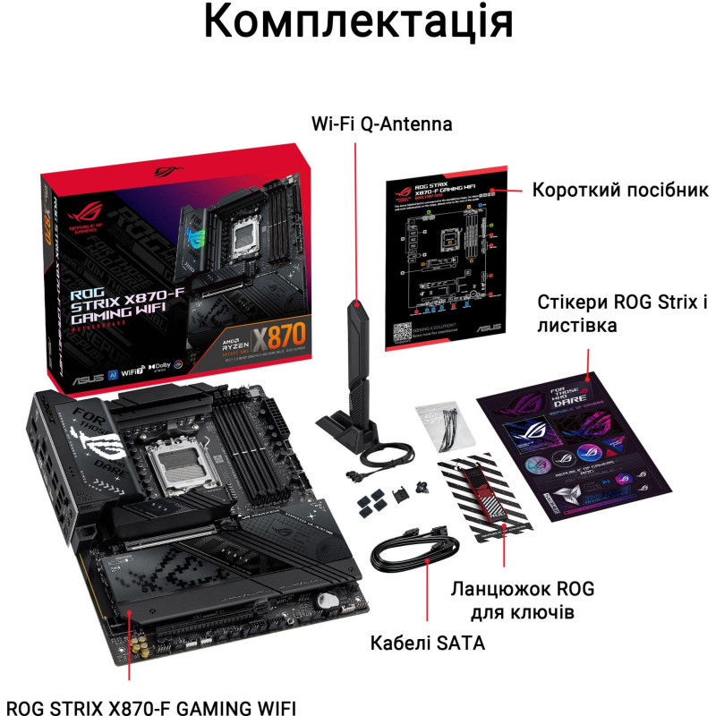Материнська плата ASUS ROG STRIX X870-F GAMING WIFI