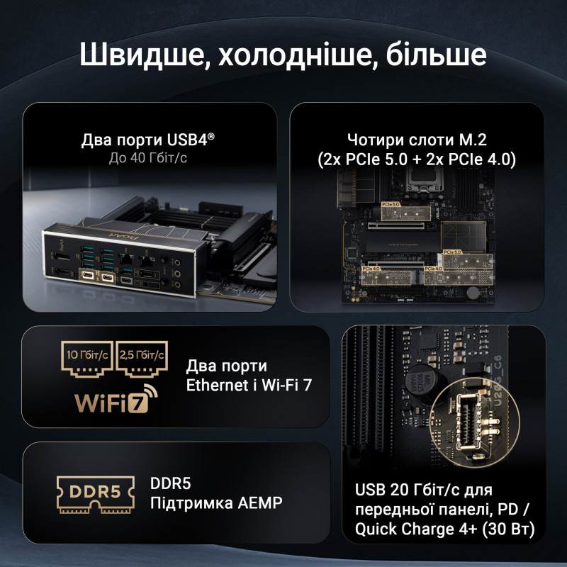 Материнська плата ASUS PROART X870E-CREATOR WIFI