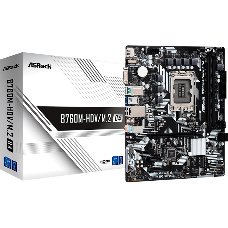 Материнська плата ASRock B760M-HDV/M.2 D4