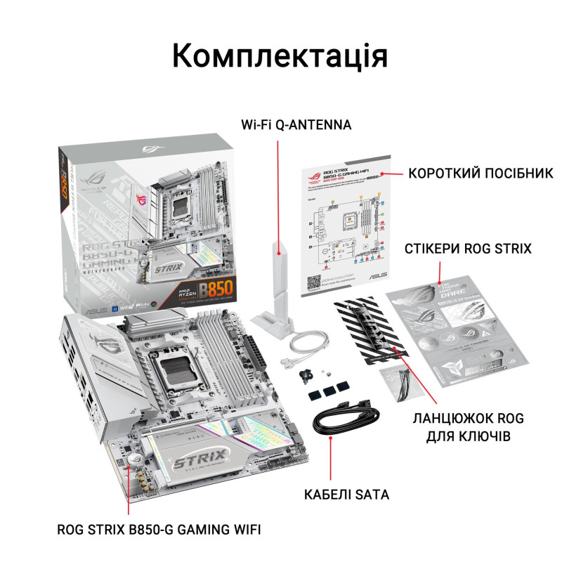 Материнська плата ASUS ROG STRIX B850-G GAMING WIFI