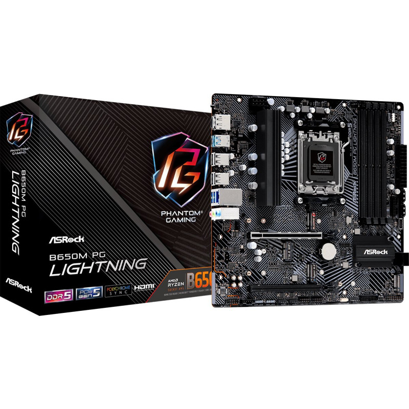 Материнська плата ASRock B650M PG Lightning