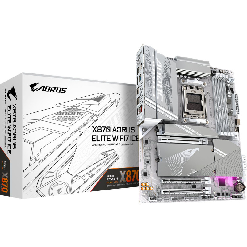Материнська плата GIGABYTE X870 AORUS ELITE WIFI7 ICE