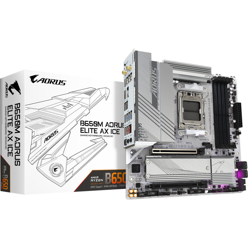 Материнська плата GIGABYTE B650M AORUS ELITE AX ICE