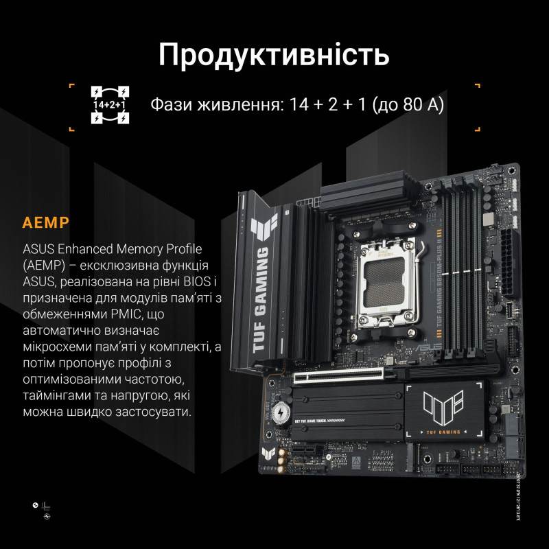 Материнська плата ASUS TUF GAMING B850M-PLUS II