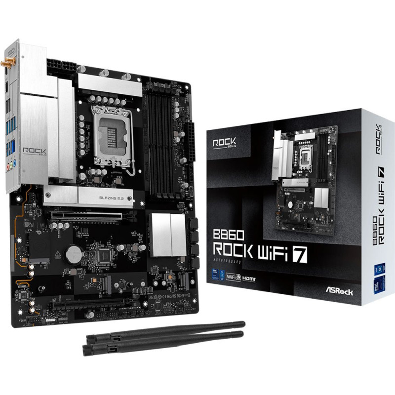 Mатеринська плата ASROCK B860 ROCK WIFI 7