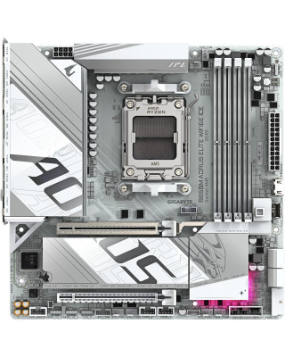 Mатеринська плата GIGABYTE B850M AORUS ELITE WIFI6E ICE