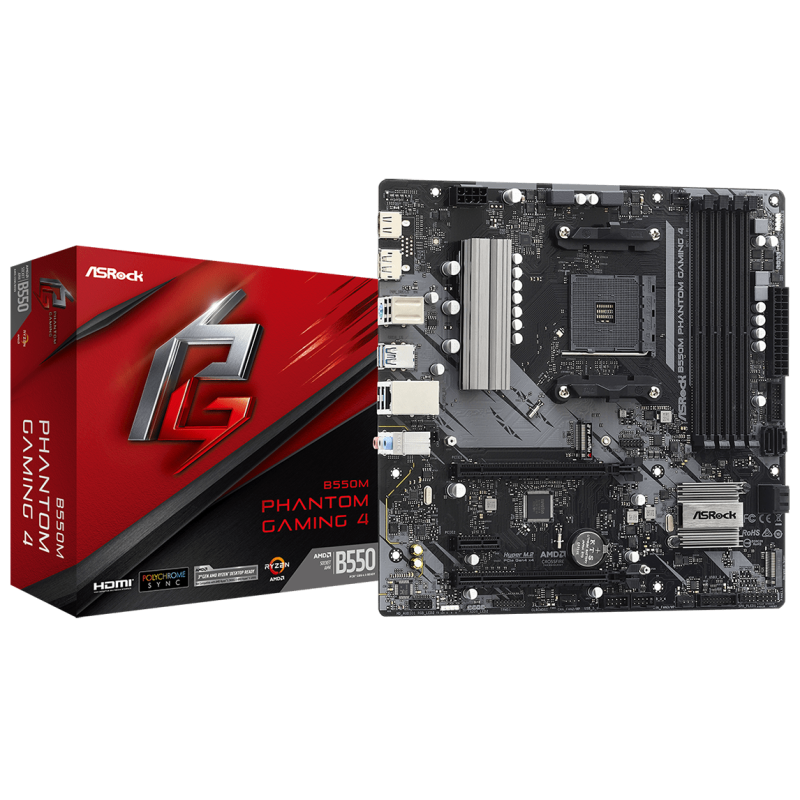 Материнська плата ASRock B550M Phantom Gaming 4