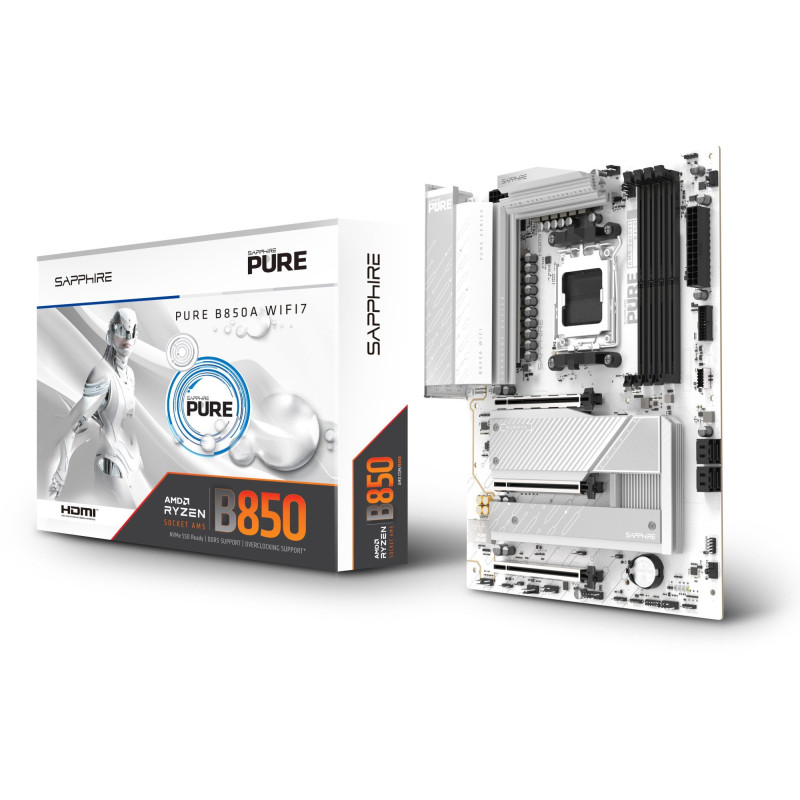 Материнська плата SAPPHIRE PURE B850A WIFI7 (52123-11-40G)
