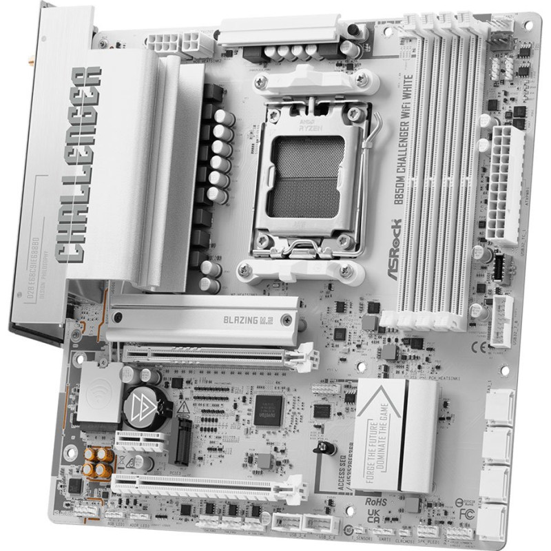 Mатеринська плата ASROCK B850M CHALLENGER WIFI WHITE