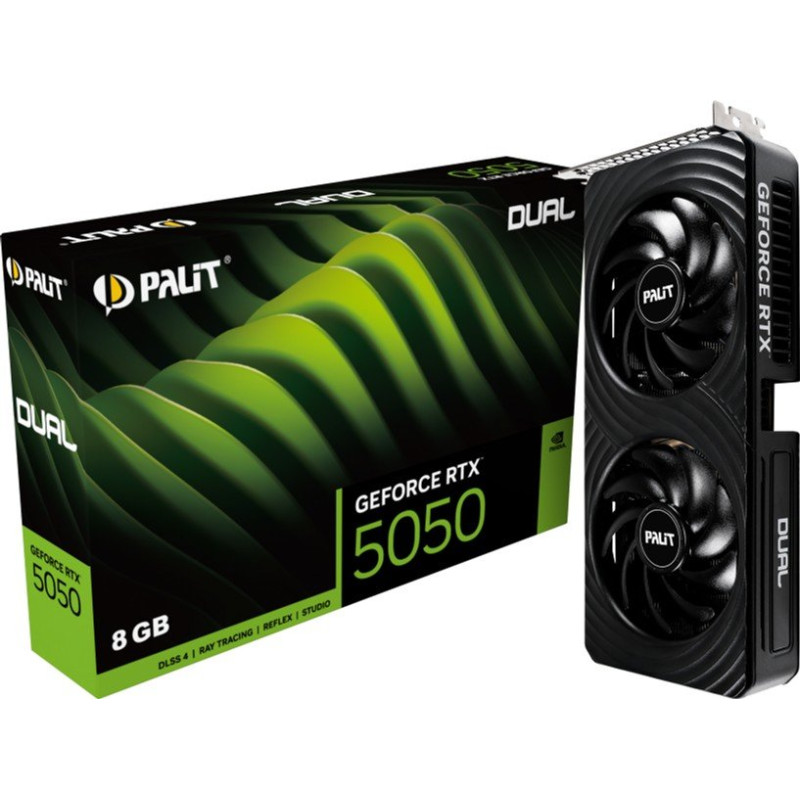 Відеокарта Palit GF RTX 5050 8GB GDDR6 Dual (NE65050019P1-GB2070D)