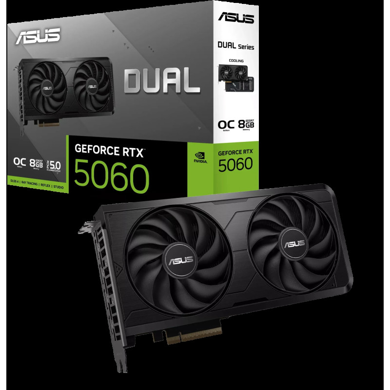 Відеокарта ASUS Dual GeForce RTX  5060 EVO OC Edition 8GB GDDR7 (DUAL-RTX5060-O8G-EVO)