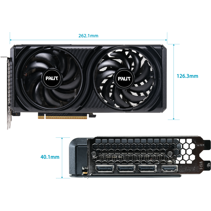 Відеокарта Palit GF RTX 5060 8GB GDDR7 Infinity 2 OC (NE75060V19P1-GB2063L)
