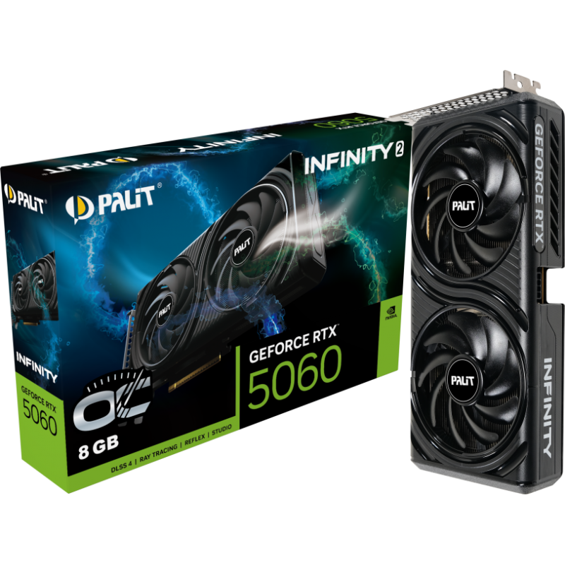 Відеокарта Palit GF RTX 5060 8GB GDDR7 Infinity 2 OC (NE75060V19P1-GB2063L)