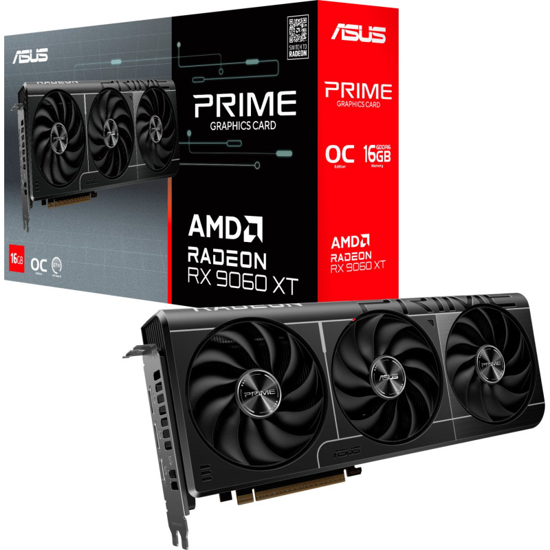 Відеокарта ASUS AMD Radeon RX 9060X PRIME OC 16GB GDDR6 (PRIME-RX9060XT-O16G)