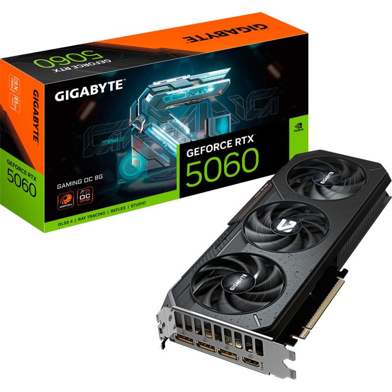 Відеокарта GIGABYTE Nvidia GeForce RTX 5060 GAMING OC 8G (GV-N5060GAMING OC-8GD)