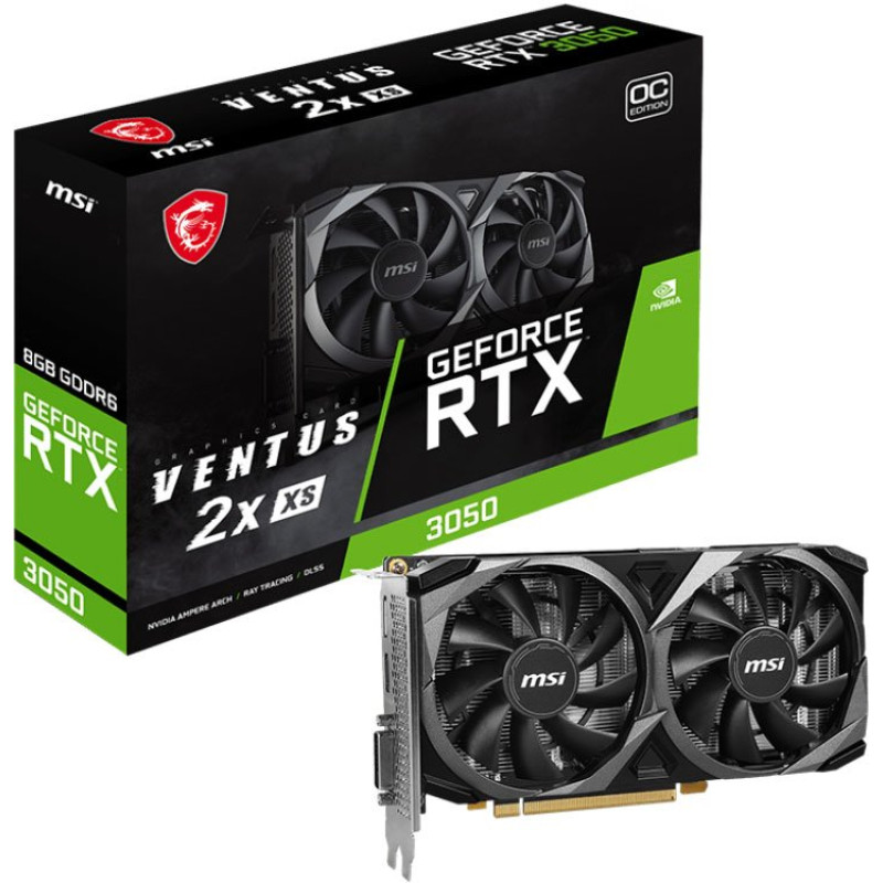 Відеокарта MSI GeForce RTX3050 VENTUS 2X 8G OC (RTX 3050 VENTUS 2X XS 8G OC)