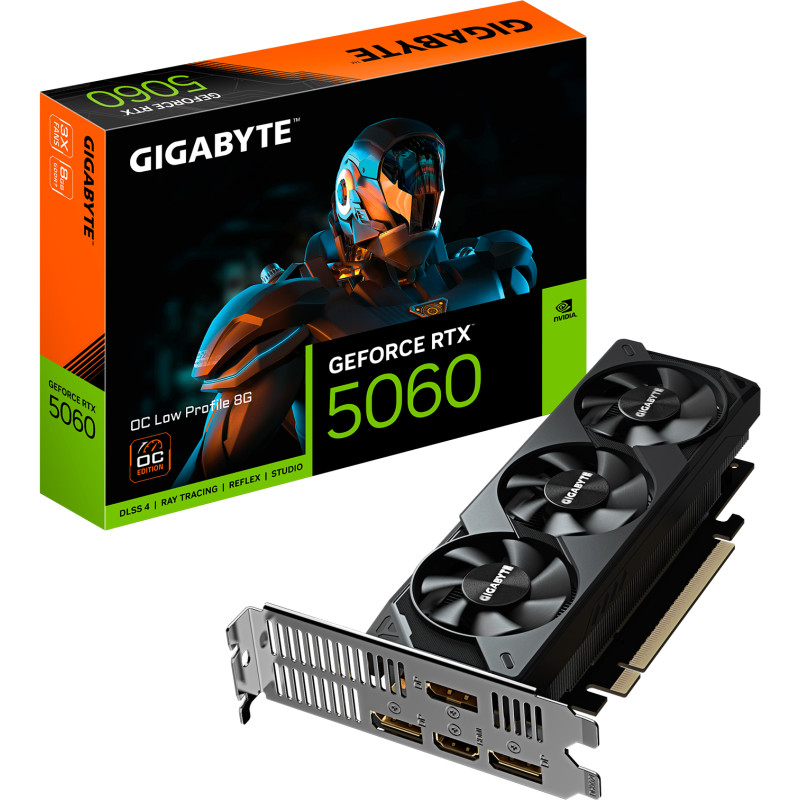 Відеокарта GIGABYTE Nvidia GeForce RTX 5060 OC Low Profile 8G (GV-N5060OC-8GL)