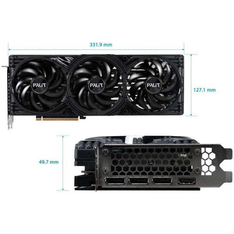 Відеокарта PALIT Nvidia GeForce RTX 5070 Ti GamingPro-S OC 16GB GDDR7 (NE7507TS19T2-GB2031U)