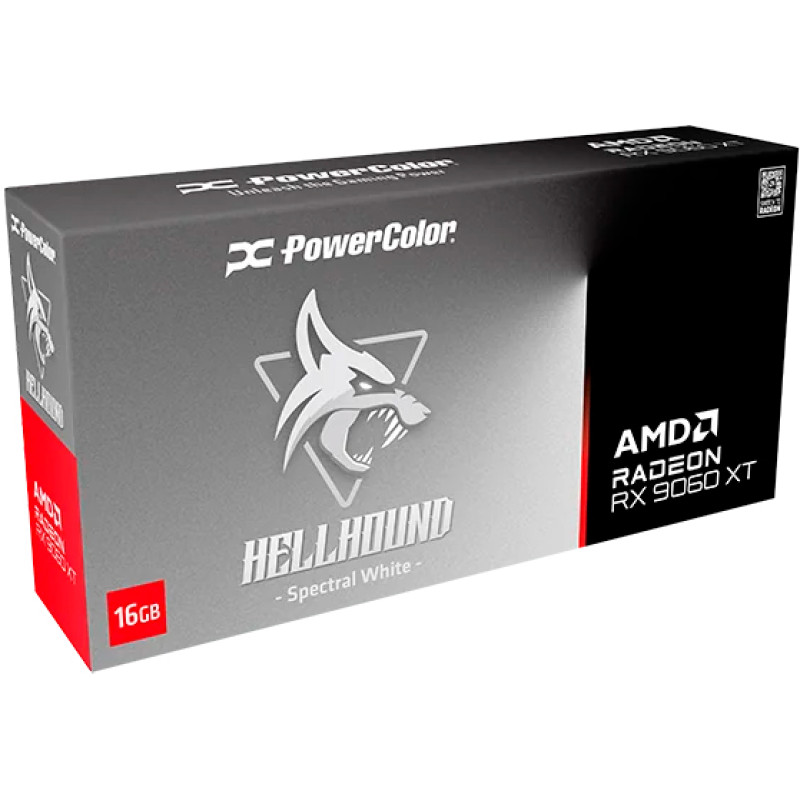 Відеокарта PowerColor RX 9060 XT 16GB GDDR6 Hellhound Spectral White (RX9060XT 16G-L/OC/WHITE)