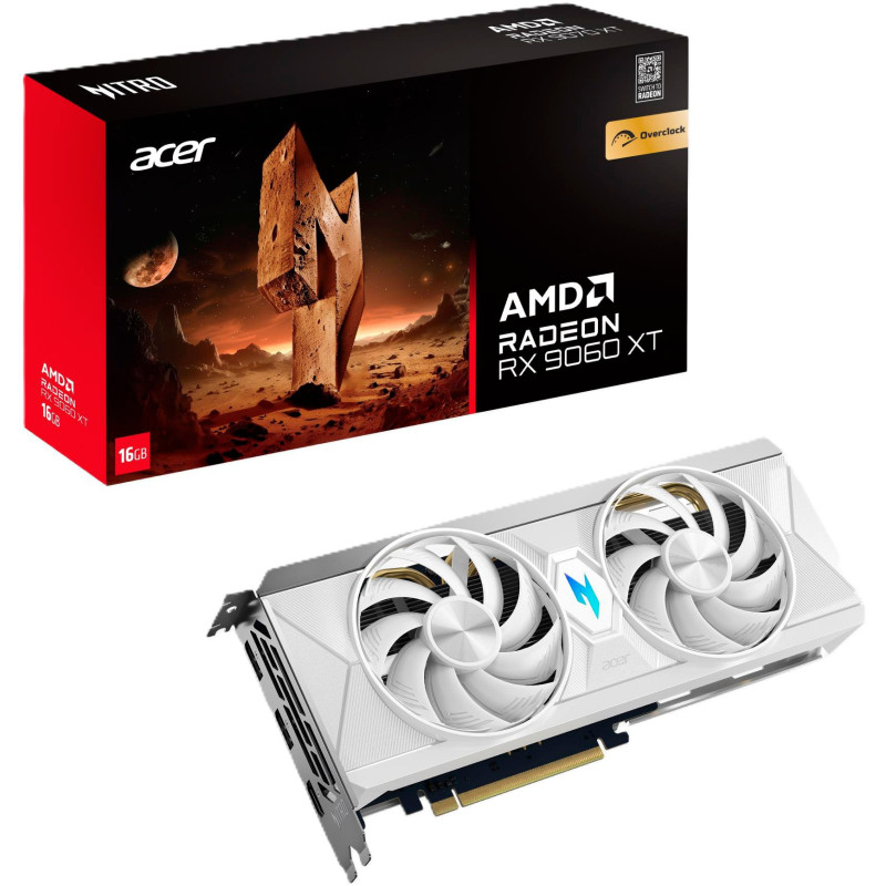 Відеокарта ACER PCIE16 RX9060XT 16GB GDDR6 WHITE (DP.Z4KWW.P02)
