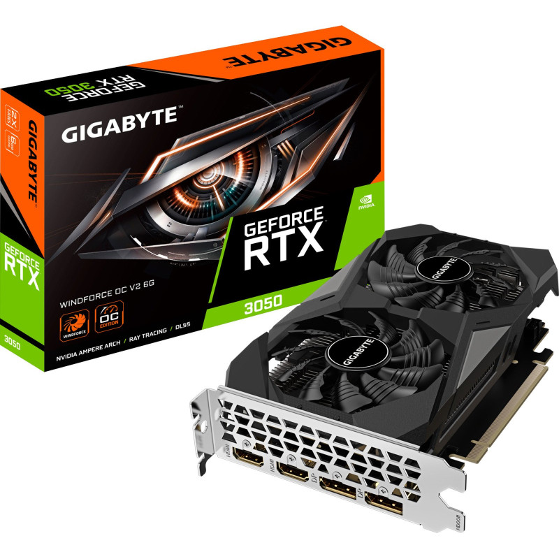 Відеокарта GIGABYTE RTX 3050 6GB DDR6 (GV-N3050WF2OCV2-6GD)