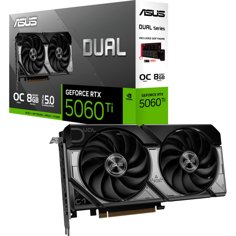 Відеокарта ASUS Nvidia GeForce RTX 5060TI DUAL OC 8GB (DUAL-RTX5060TI-O8G)