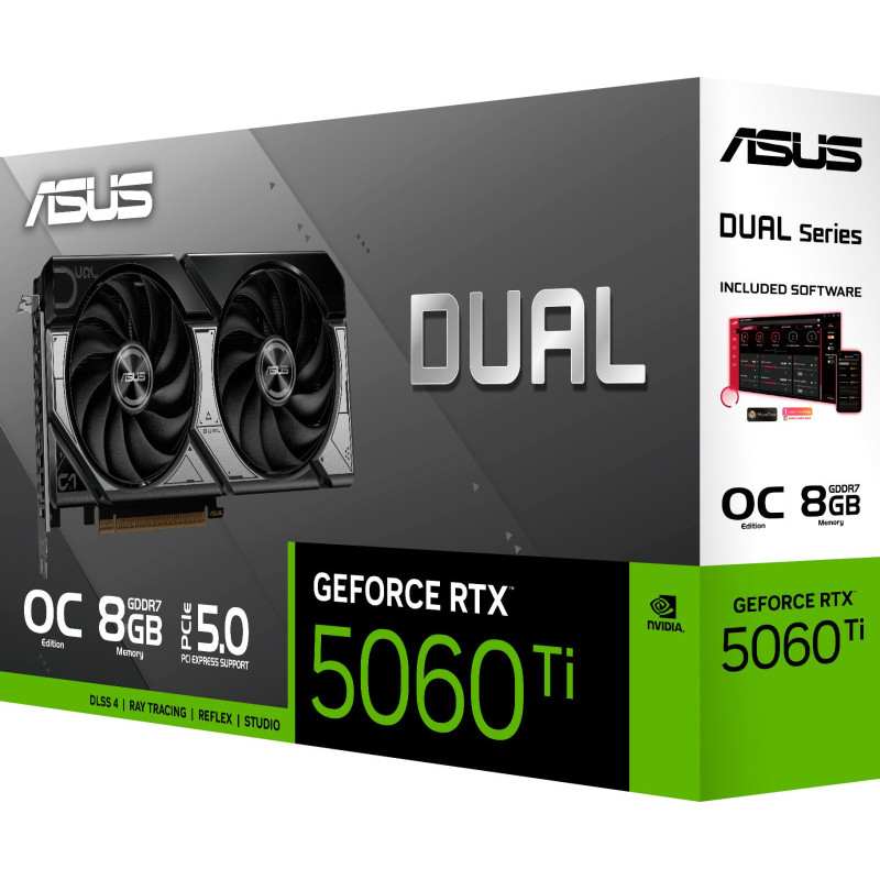 Відеокарта ASUS Nvidia GeForce RTX 5060TI DUAL OC 8GB (DUAL-RTX5060TI-O8G)