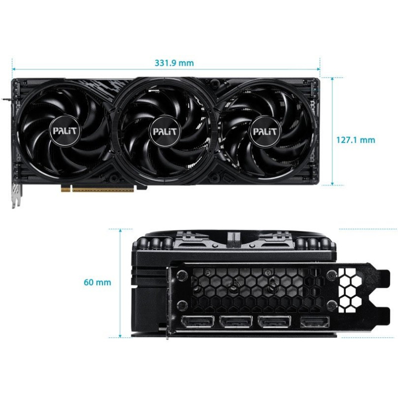 Відеокарта Palit RTX5080 GAMINGPRO 16GB V1 (NE75080019T2-GB2031Y)