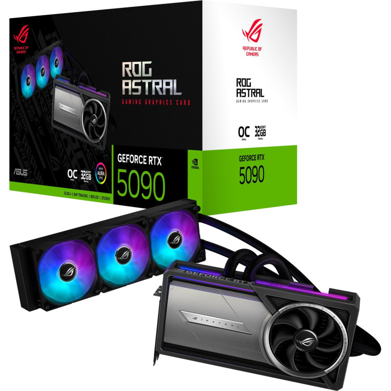 Відеокарта Asus GF RTX 5090 32GB GDDR7 ROG Astral LC Gaming OC (ROG-ASTRAL-LC-RTX5090-O32G-GAMING)