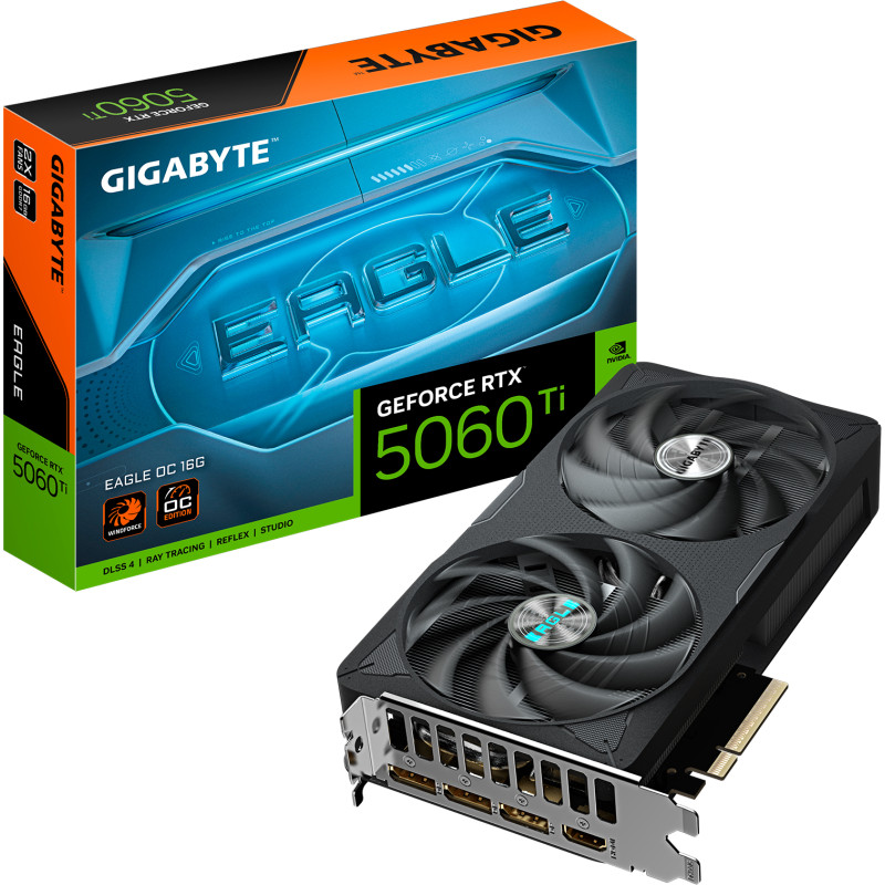 Відеокарта GIGABYTE Nvidia GeForce RTX 5060 Ti EAGLE OC 16G (GV-N506TEAGLE OC-16GD)