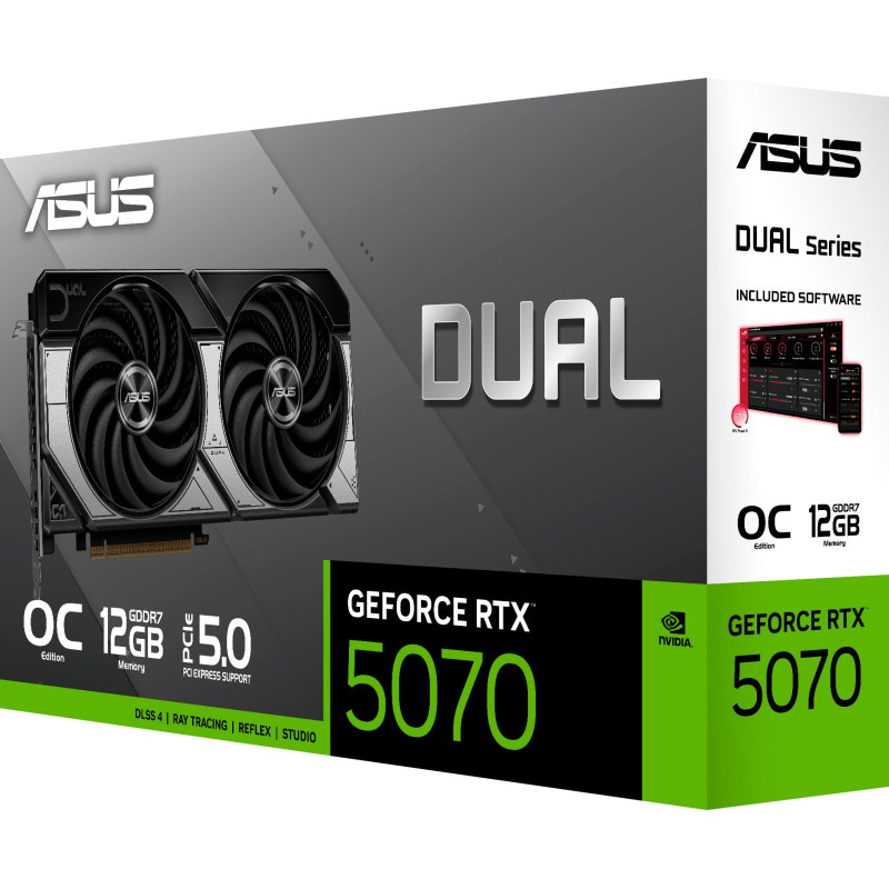 Відеокарта ASUS GeForce RTX 5070 12GB GDDR7 OC DUAL-RTX5070-O12G