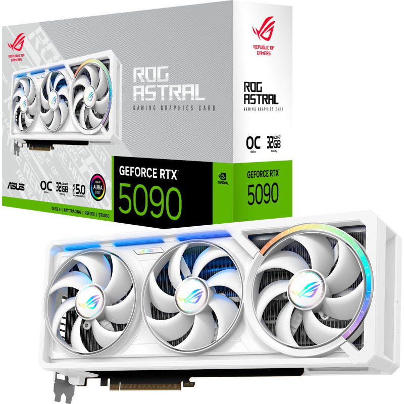 Відеокарта ASUS GeForce RTX 5090 32GB GDDR7 OC ROG-ASTRAL-RTX5090-O32G-WHITE