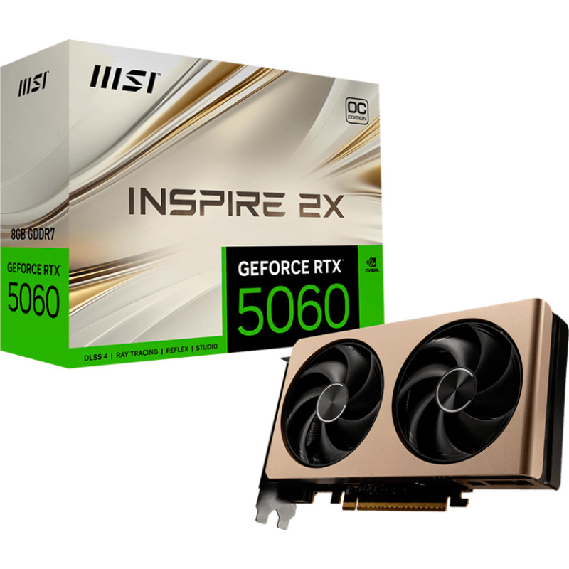 Відеокарта MSI GeForce RTX 5060 8GB GDDR7 INSPIRE 2X OC