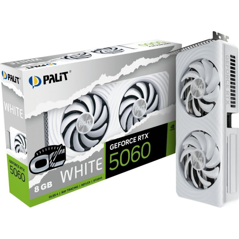 Відеокарта Palit GF RTX 5060 8GB GDDR7 White OC (NE75060U19P1-GB2063M)