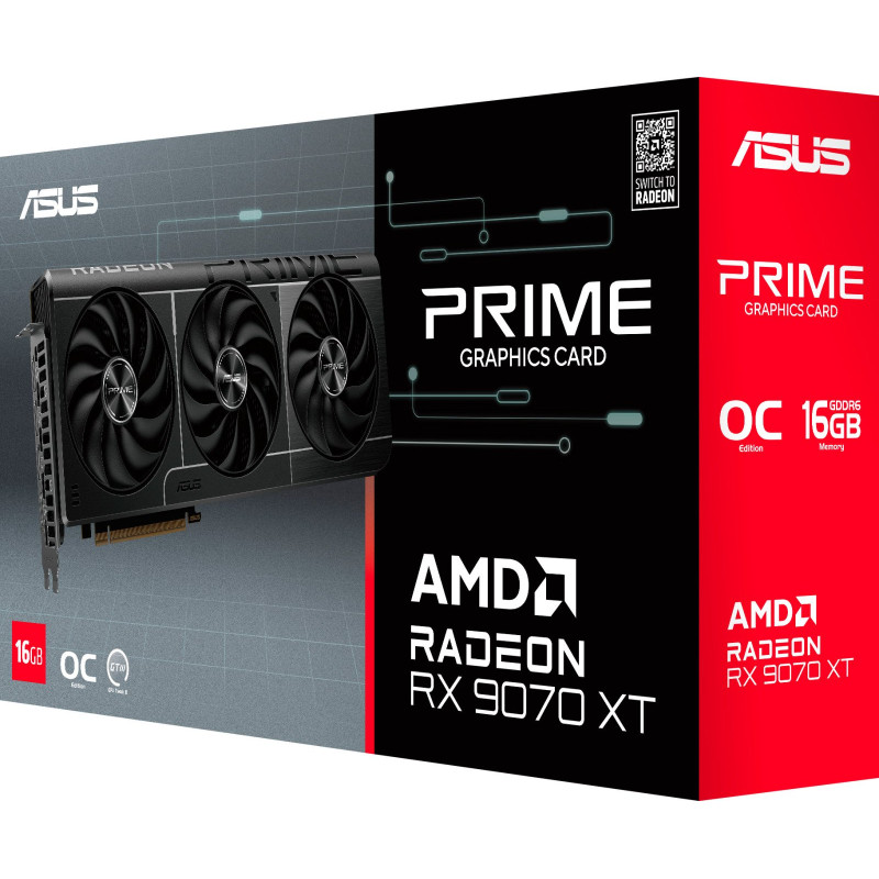 ASUS AMD Radeon RX 9070XT PRIME OC 16GB GDDR6 (PRIME-RX9070XT-O16G)