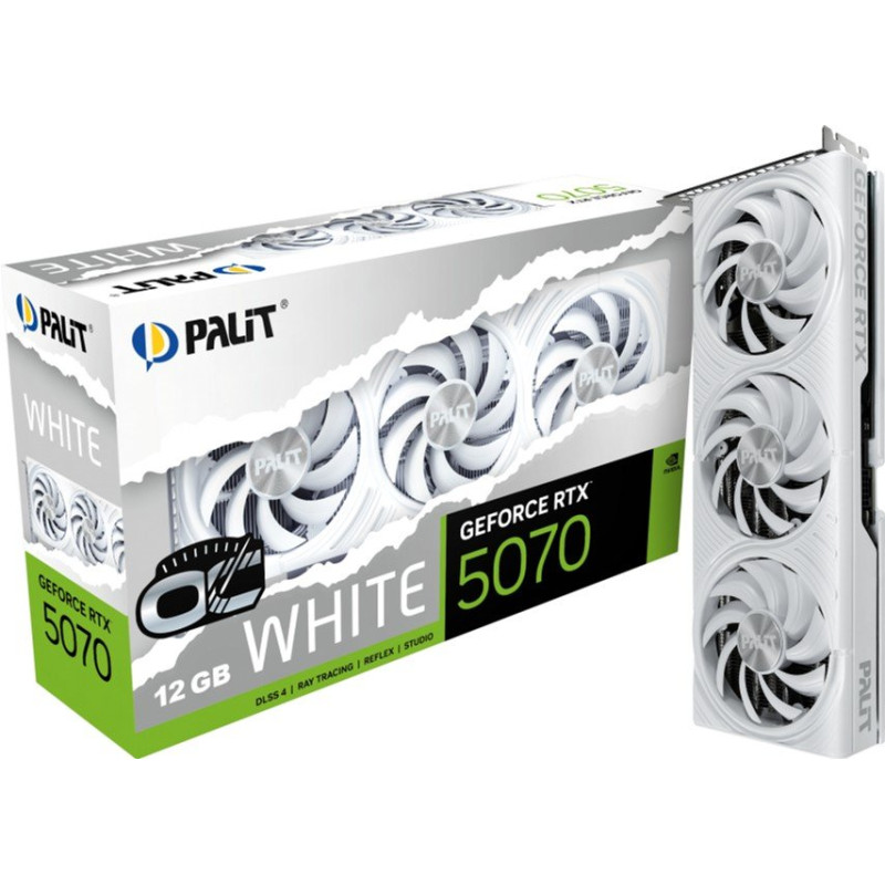 Відеокарта Palit GF RTX 5070 12GB GDDR7 White OC (NE75070U19K9-GB2050W)