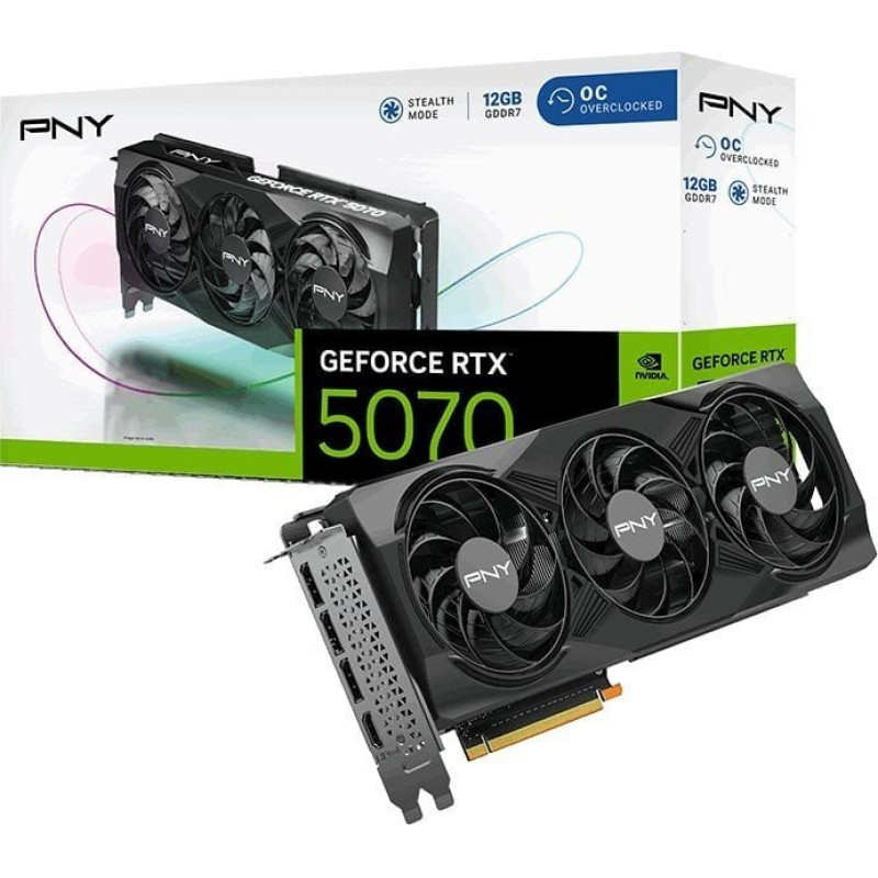 Відеокарта PNY RTX5070 12GB GDDR7 (VCG507012TFXPB1-O)
